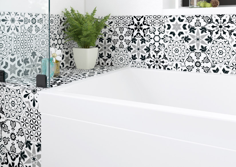 花磚 六角花磚 六角磚 壁磚 地磚 台北門市 實磚展示